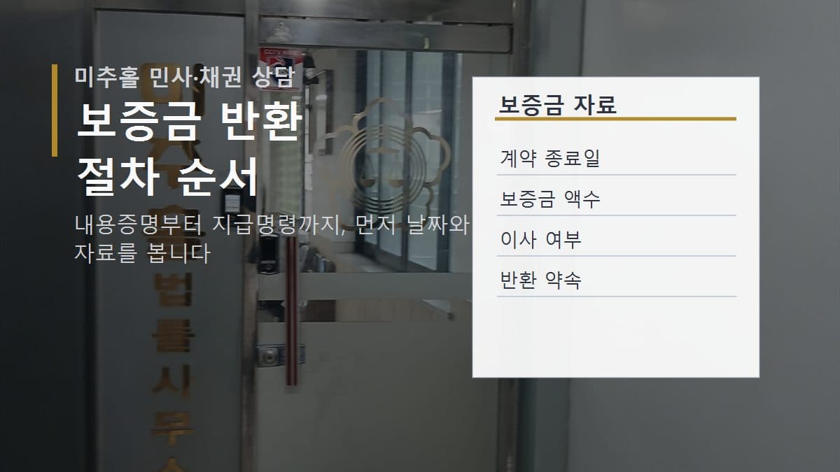전세·월세 보증금 못 받았을 때, 내용증명부터 지급명령까지 대표 이미지